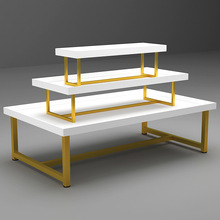 中岛展示台超市货架促销台鞋子文具母婴店展示架化妆品堆头展示柜