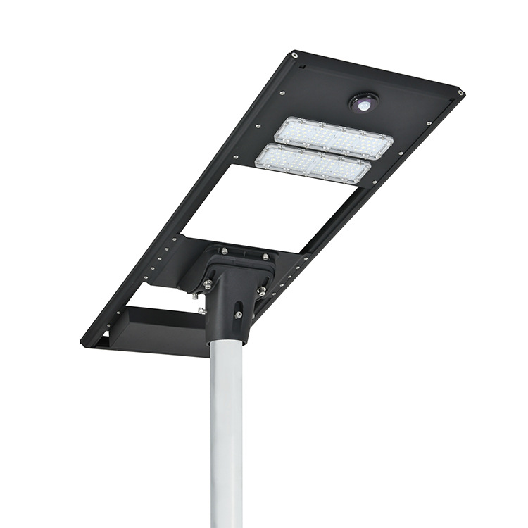 lámpara solar integrada alta iluminación de carretera al aire libre lámpara de patio inducción del cuerpo humano alta potencia lámpara de aluminio fundido