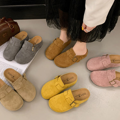 カジュアルで多用途、シンプルなレトロな厚底ビルケンシュトックシューズ、女性用2025春夏新作軽量つま先ビルケンシュトックスリッパ