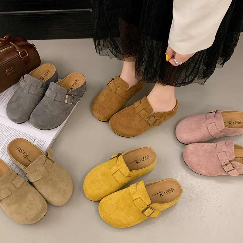 カジュアルで多用途、シンプルなレトロな厚底ビルケンシュトックシューズ、女性用2025春夏新作軽量つま先ビルケンシュトックスリッパ|undefined