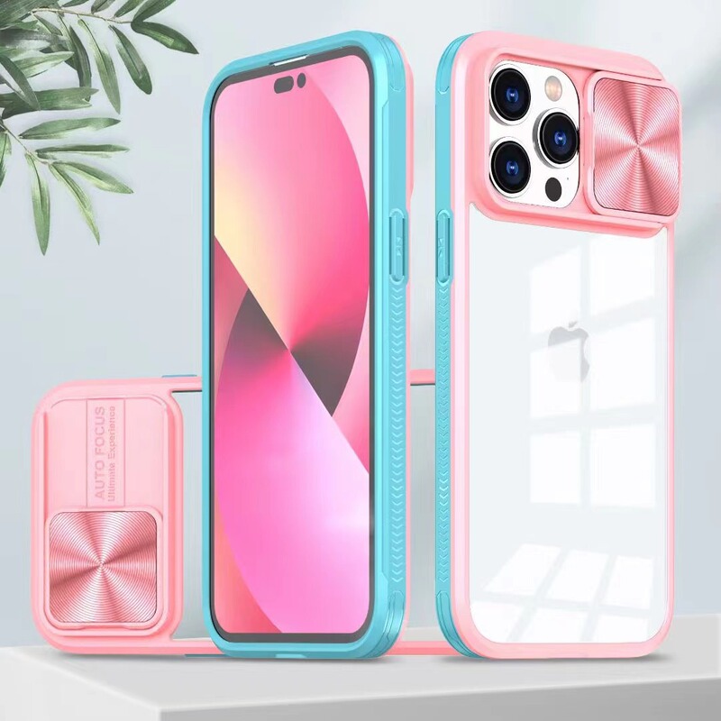 Applicable to iPhone12 PRO lens protection sliding door mobile phone shell sliding window transparent acrylic mobile phone case Applicable to iPhone12 PRO lens protection sliding door mobile phone shell sliding window transparent acrylic mobile phone case