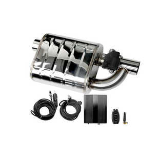 Universal Stainless Steel Exhaust Valve Muffler Kit Electric Wireless Remote Dump Valve