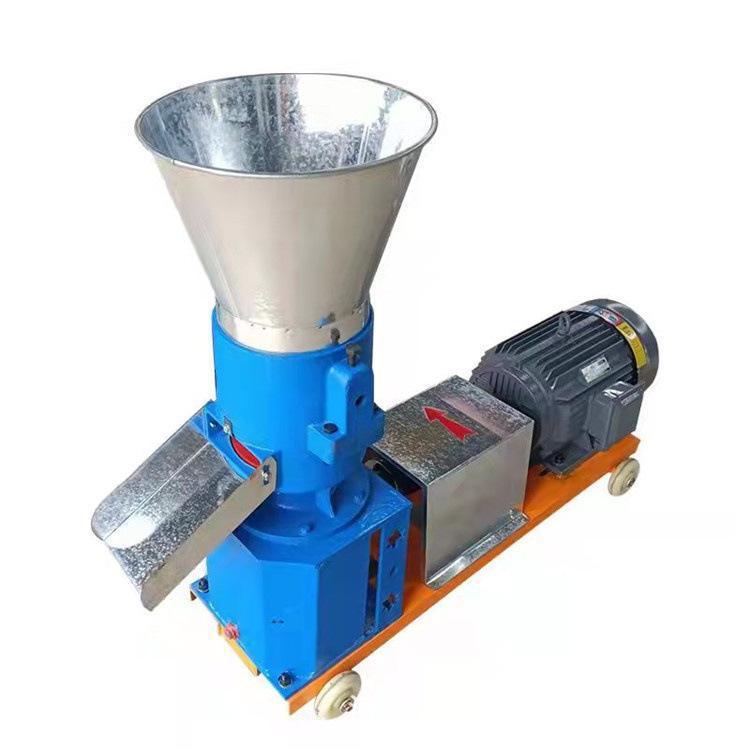 厂家批发饲料颗粒机 电机驱动牛羊猪饲料制作机 立式平模制粒机