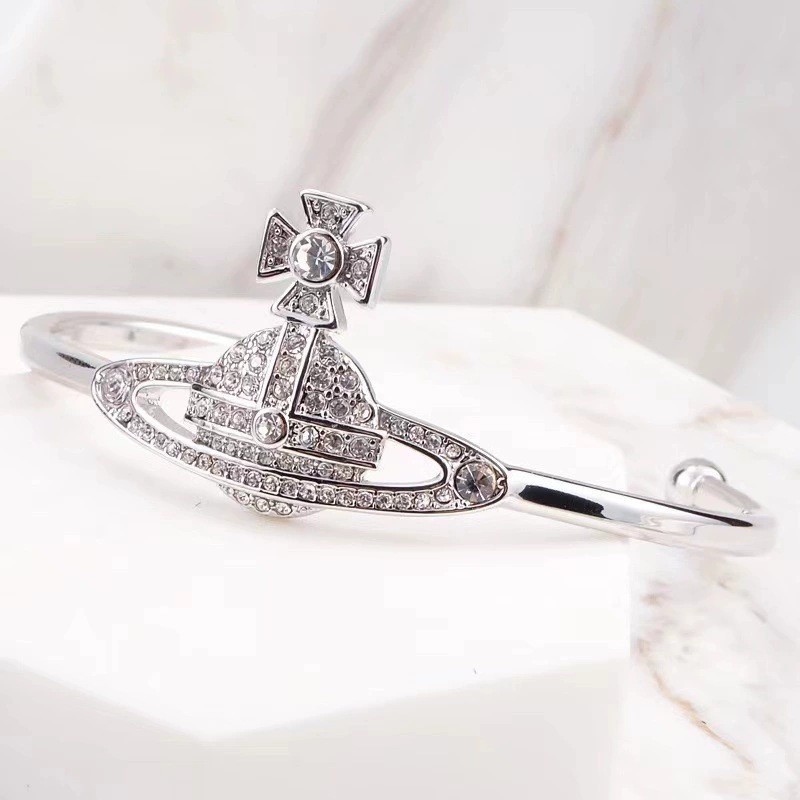 New Xijia Saturn Full Diamond Classic Planet Bracelet High-End Niche Opening Adjustable Versatile Bracelet for Women