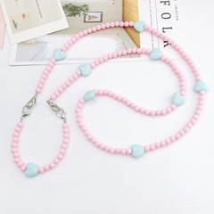 娜佳新款亞克力愛心手提鏈diy手機殼二合一斜跨女肩帶可拆卸鏈條