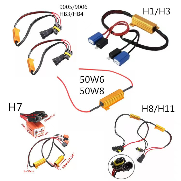 Car LED decoder H7 HB3 H11 H1 9005 9006 steering brake light LED fault elimination Car LED decoder H7 HB3 H11 H1 9005 9006 steering brake light LED fault elimination