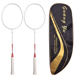 Processed and Customized Badminton Racket Full Carbon Ultra-Light Adult Badminton Racket Double Racket Training Competition Racket 2 Pack