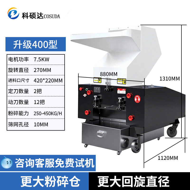 400형 업그레이드 [분쇄실, 호퍼, 회전 직경 확대]