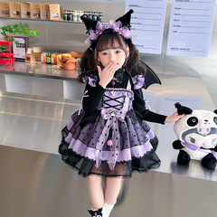 Girl's Loli Lolita Princess Dress Halloween Autumn Winter Long Sleeve Cosplay Costume Winged Child Glowing Dress
