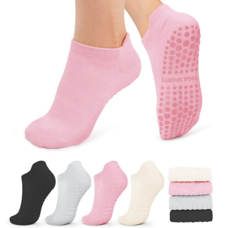 Non-Slip Pilates Garter Belt Grip Yoga Ballet Trampoline Travel Gym Dance Barefoot Workout Sports Socks