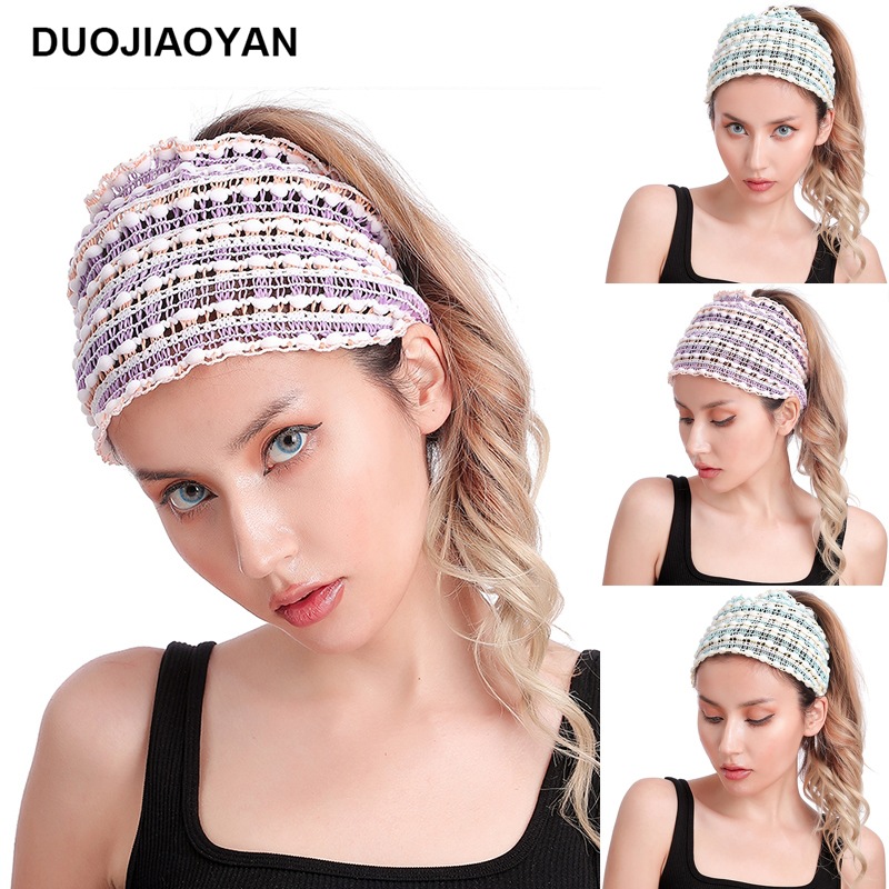 Automne et hiver nouvelle haute élasticité sans trace sans pression cheveux lâche visage lavage bandeau doux respirant pas étouffant bandeau_voghion.com