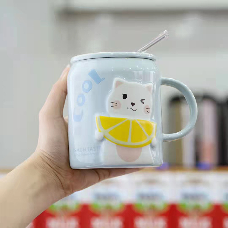 De alto aspecto en relieve Taza de cerámica taza de café taza de agua de publicidad regalo al por mayor para actividades empresariales