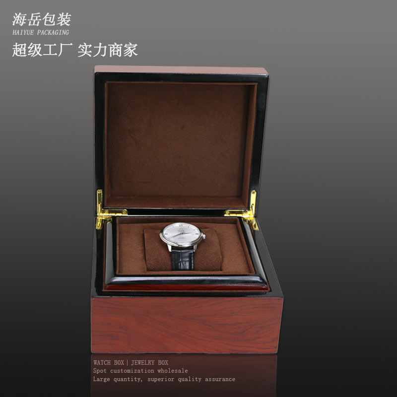 Factory Custom Wooden Gloss Paint Watch Box Double Box Middle Box Hand Jewelry Box Jewelry Storage Box Gift Box