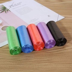 Household flat mouth garbage bag 5 rolls point-break plastic thickened black color manufacturer wholesale cleaning storage department store