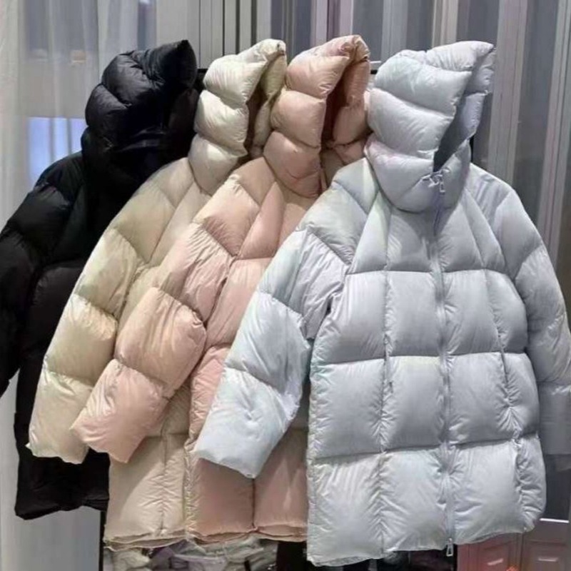 冬季超轻云朵泡芙棉衣连帽龟背羽绒棉服女装中长款加厚休闲外套潮|undefined