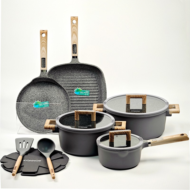 13pcs Granite Nonstick cookwareset13 set Maifan stone marble non-stick set pot