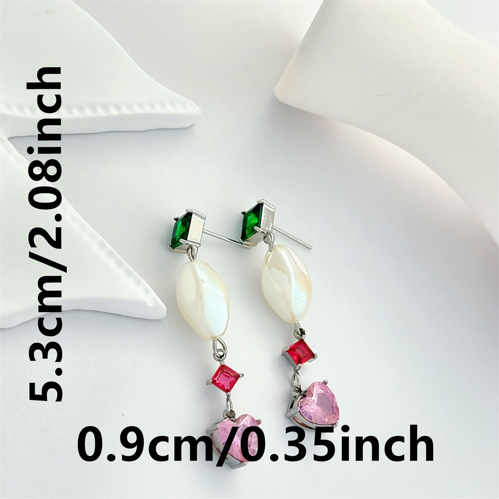 1 Pair Geometric Retro 304 Stainless Steel Drop Earrings display picture 5