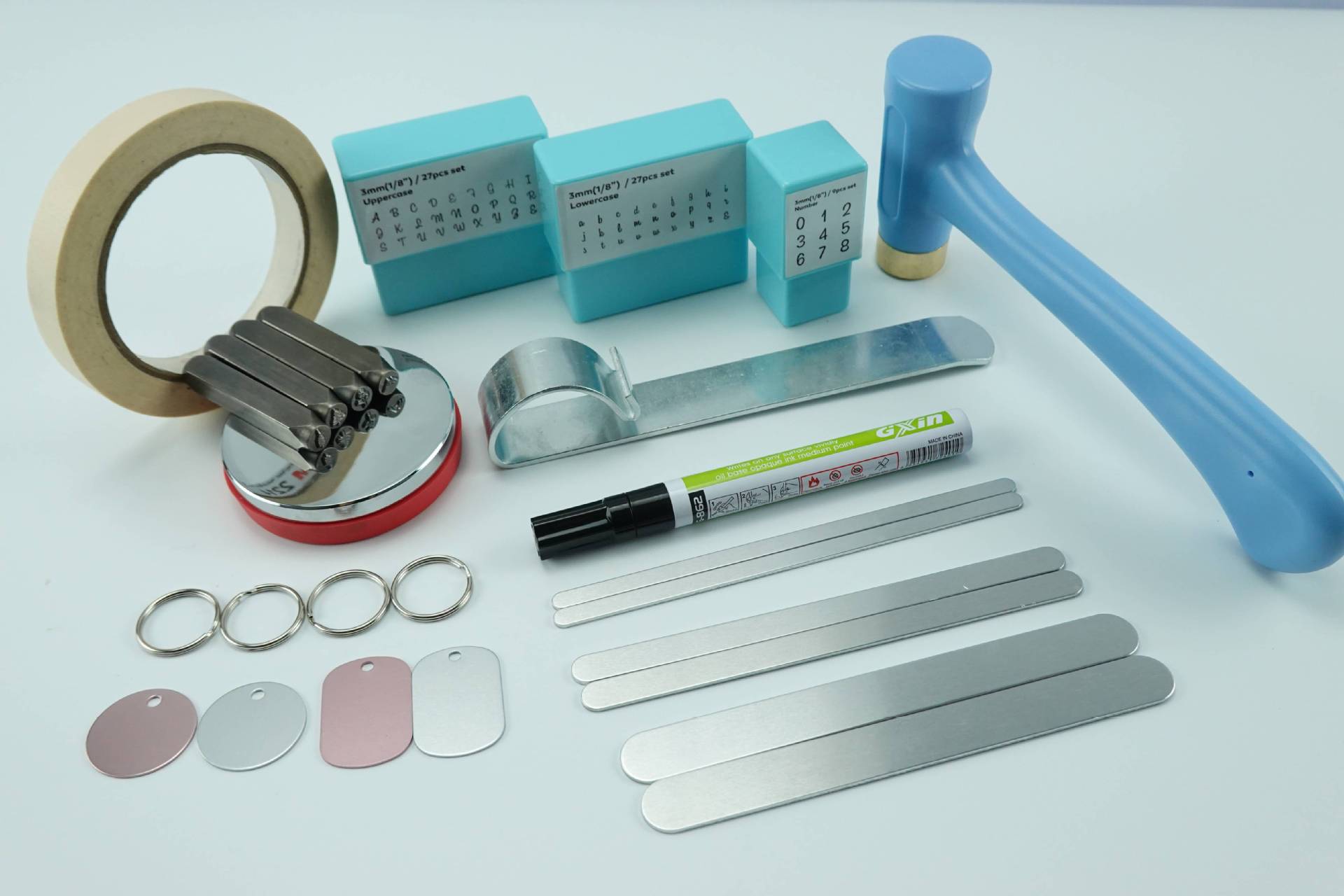 钢印钢号码字母冲套装组合珠宝工具Metal Stamping Kit