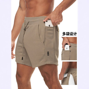 Summer Men's Casual Shorts American Style Youth Straight-Leg Terry Cloth Versatile Running Shorts Sports Casual
