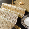 Hot -selling PVC dining table cushion hot gold table flag 90cm table flag PVC desktop flower long towel -type heat insulation anti -slide desktop