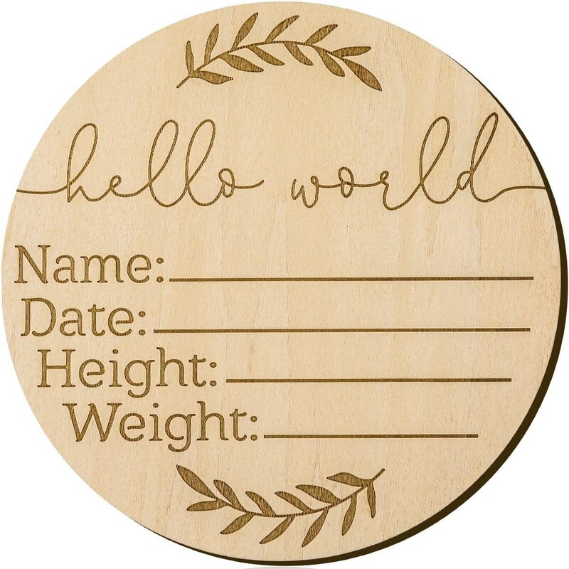 Newborn Logo Round Wooden Landmark Baby Kindergarten Name Logo Creative Solid Wood