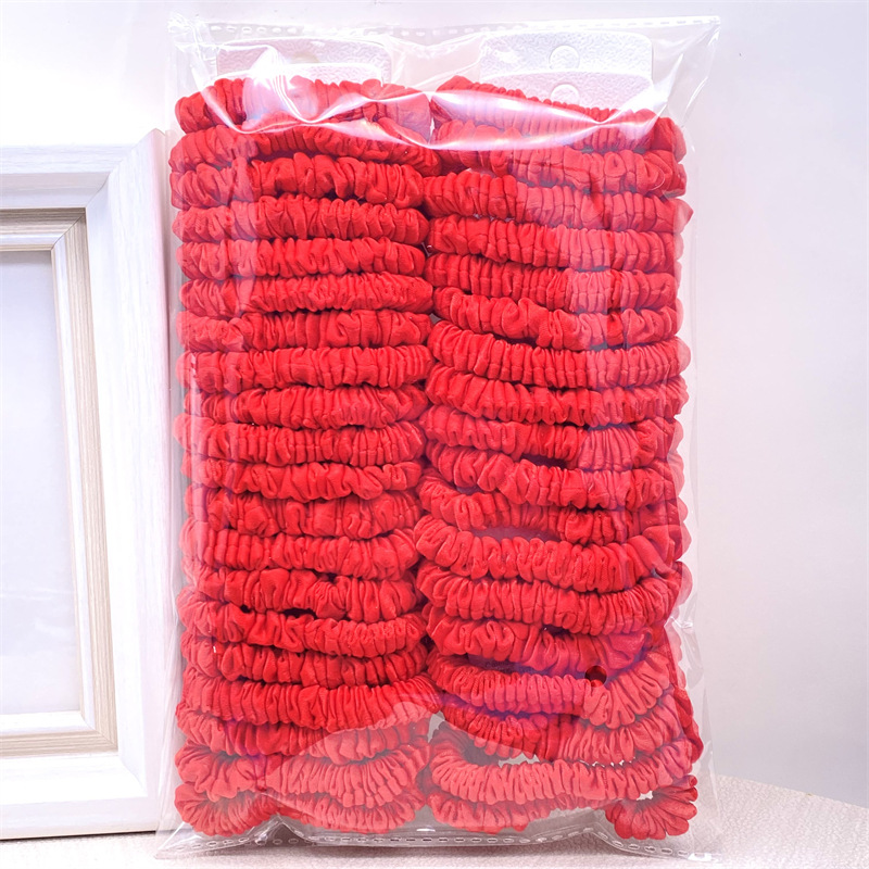 Orden tarjeta 4,0 gruesa pequeña TELA ESCOCESA intestino grueso banda de pelo de las mujeres banda de pelo banda de goma dos yuanes tienda de accesorios para el cabello al por mayor