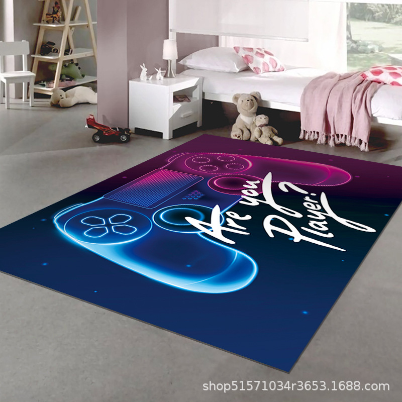 Máquina de juego al por mayor transfronteriza alfombra de dibujos animados de videojuegos mango juego alfombra cyberpunk e-sports alfombra decorativa