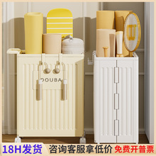 瑜伽垫收纳筐带轮家用运动工具泡沫滚轴整理收纳箱健身器材置物架