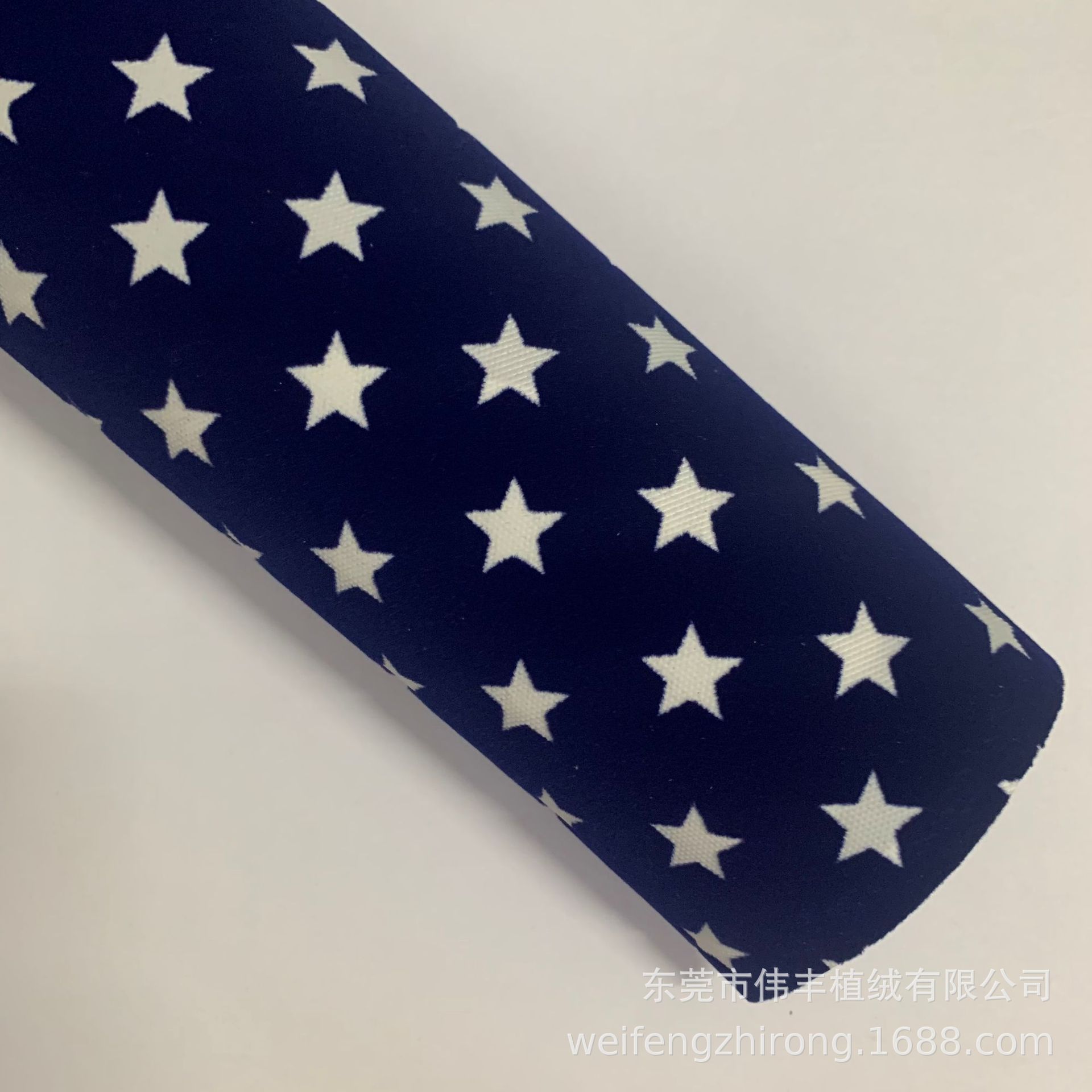 PE胶底植绒印花 五角星印花植绒 圣诞蝴蝶结用品 美国国庆饰品