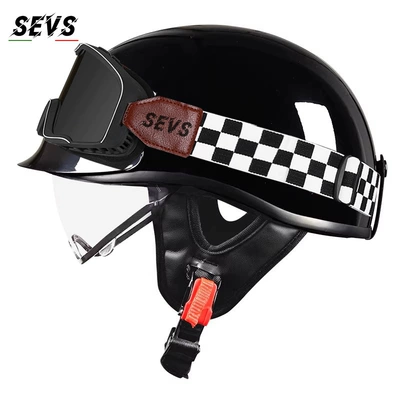 scoop helmet, Motosiklet kaskı (dəbilqə) - glossy-black-transparent-mig-large-frame-goggles-m