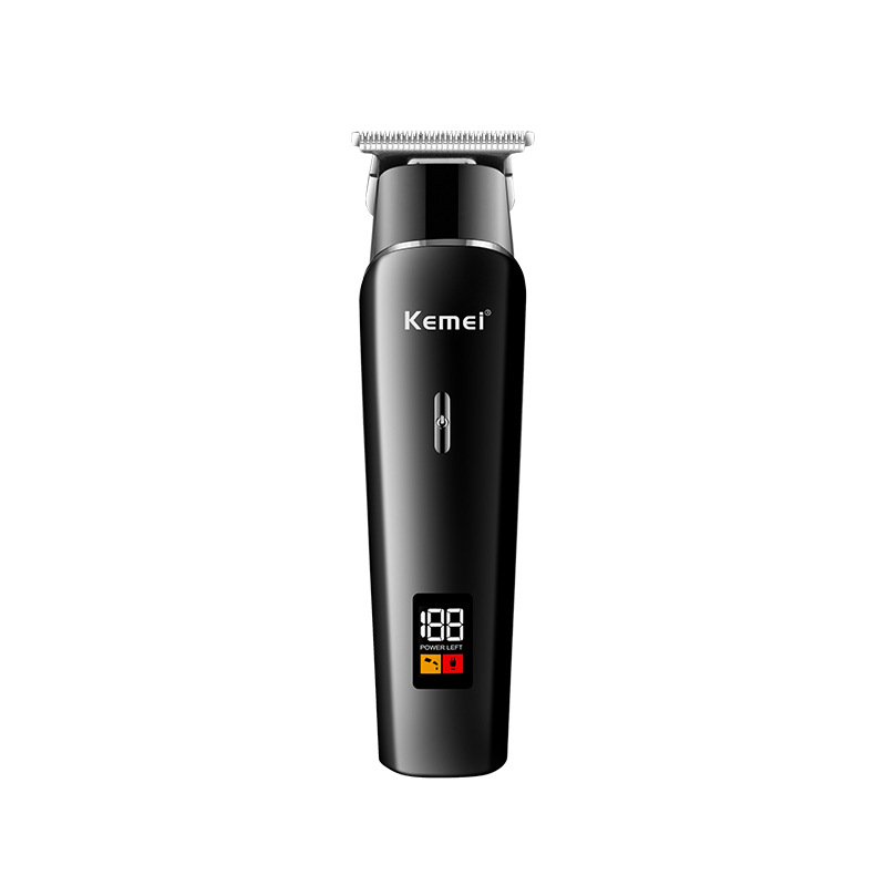 Cortadora de pelo eléctrica Kemei, superventas transfronteriza, silenciosa, con pantalla digital, recortadora profesional para peinados con aceite, modelo KM-1113