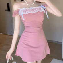 ��ó���������ʴ�ɫ��˿����ƴ�ӵ�������ȹŮ PG9522#