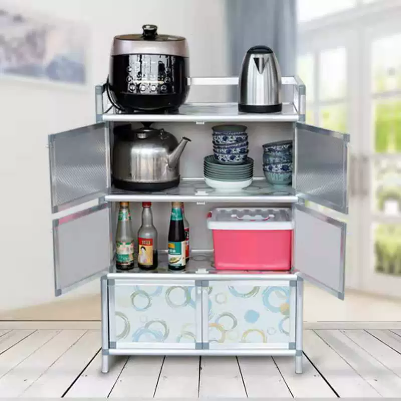 Простой шкаф для хранения из алюминиевого сплава, кухонный шкаф, чайный шкаф, балконный шкаф, общежитие, кухонный шкаф для хранения, оптовая продажа с фабрики