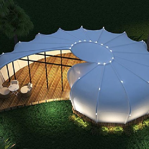 Tienda móvil al aire libre B & B Star Room Hotel Red Camp Vacaciones Carpa semipermanente Gran espacio al aire libre