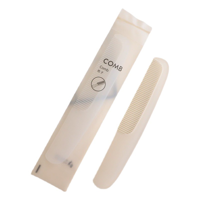 Hotel Disposable Comb Plastic Straw Toiletries Set Hotel Room Hair Care In-Stock Long-Handled Hairbrush
