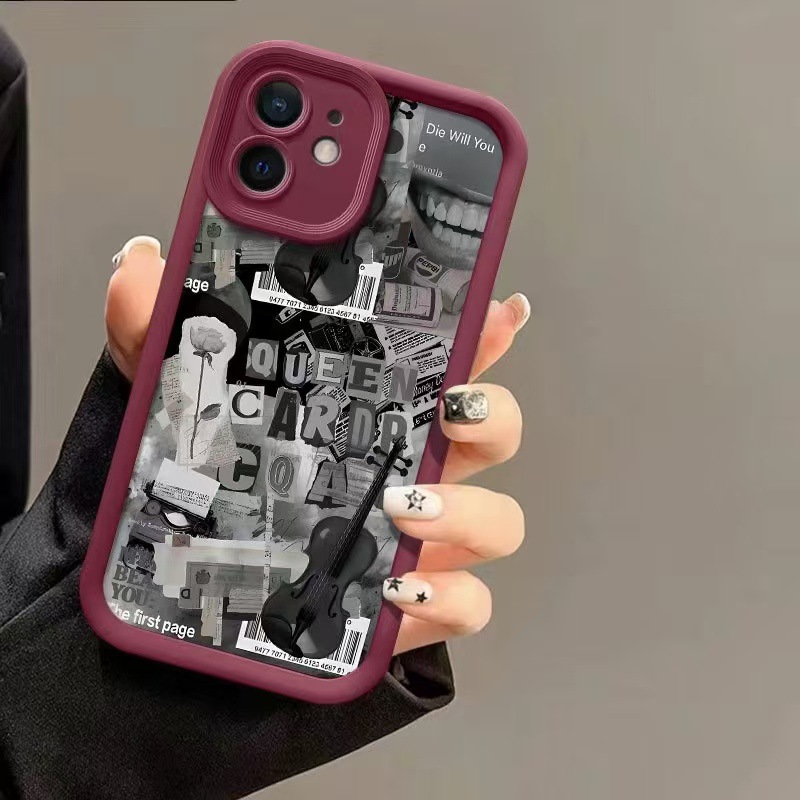 Guitarra inglesa para iPhone 16promax funda para teléfono móvil Apple 15 anti-caída 14 Europa y América 13/12 nuevo x