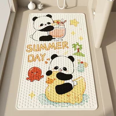 Avtomobil döşəmə paspasları — Bathroom Shower Room Kidsren's Bath - 23-summer-panda-3565cm-environmentally-friendly-material