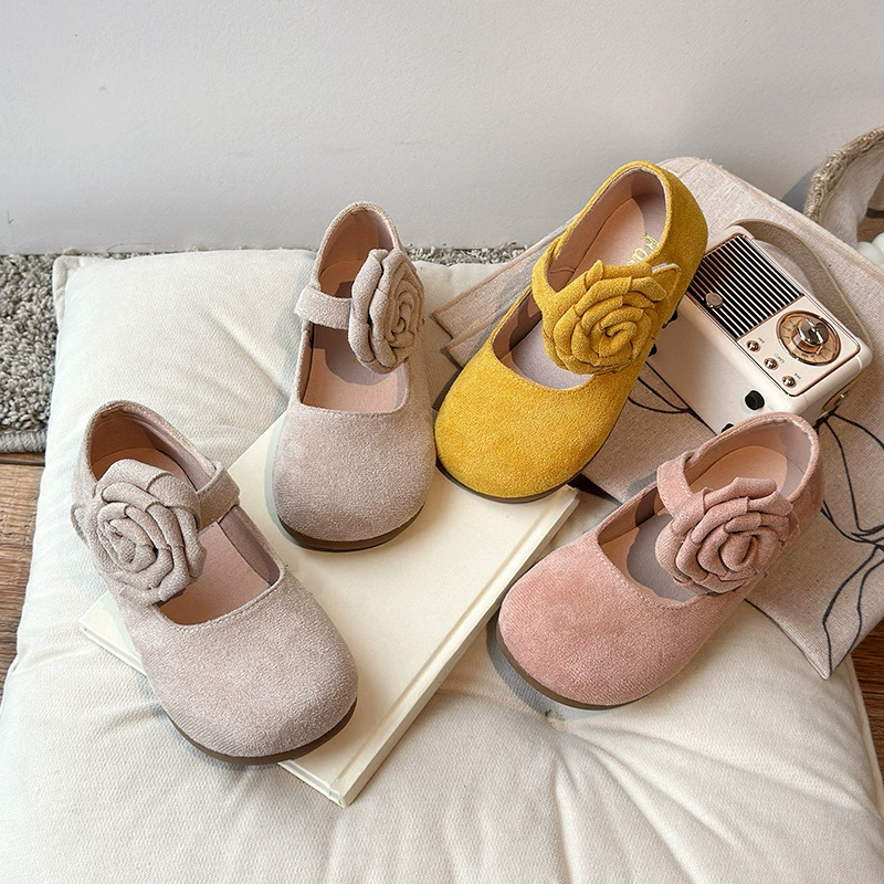 2025 Весенние девичьи нежно-розовые туфли Мэри Джейн с юбкой-фея Балетки Розовые туфли