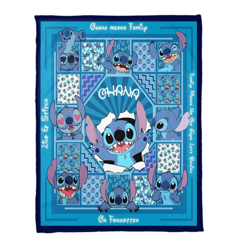 Stitchアニメ毛布超柔らかいフランネル毛布スティッチ子供用毛布3dプリントカスタマイズ模様|undefined