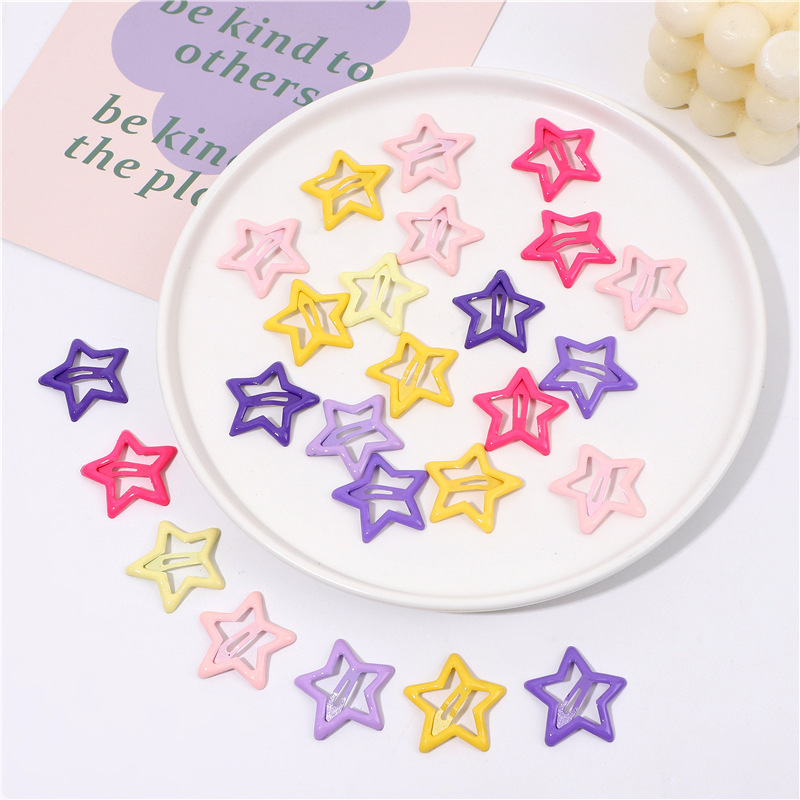 Star Hairpin Women's Hair Accessories Side Clip Side Bangs Clip Five-pointed Star Baby Clip Cute Children's Hairpin Clip Headdress 3