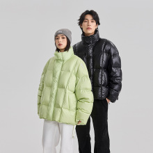 秋冬新款立领短款羽绒服男女面包服宽松保暖上衣情