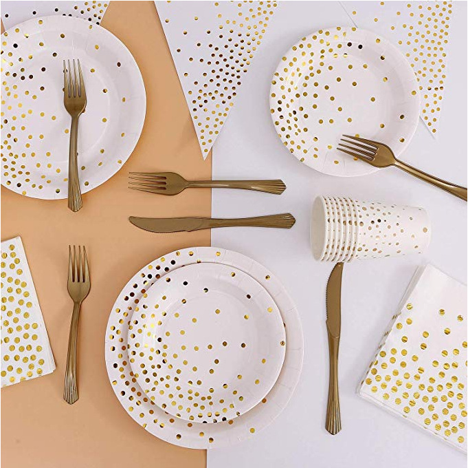 Birthday Round Dots Paper Party Tableware 1 Set display picture 3
