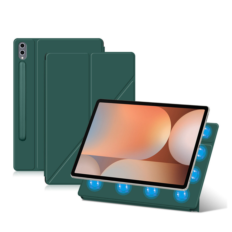 适用三星GalaxyTab S10FE Plus保护套s9磁吸皮夹S10Ultra平板皮套