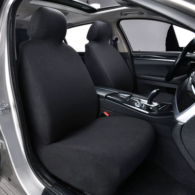 Universal seat cover, Silk Cover Elastic One-Piece Seat - type-bfront-seat-cover-black-1-piece-one-size-fits-all