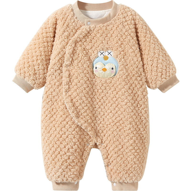 Mono del bebé otoño y el invierno recién nacido de los hombres y las mujeres delgadas acolchado ropa invierno cálido traje mameluco ropa bebé
