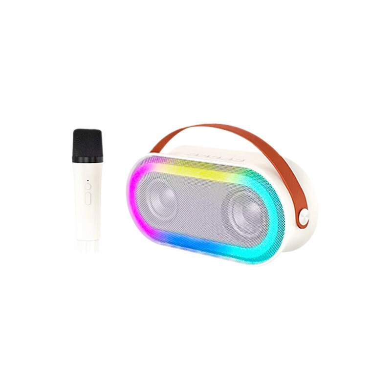 在庫あり ポータブルBluetoothスピーカー 携帯電話マイクセット 子供用 家庭用カラオケ ポータブルカラオケスピーカー|undefined
