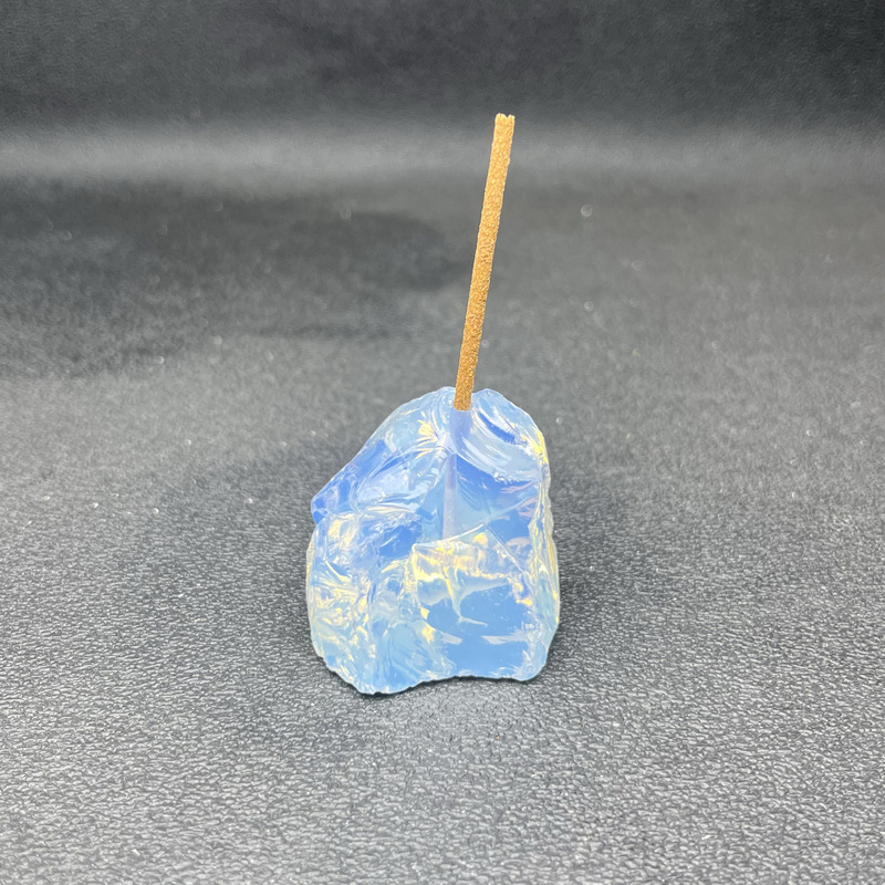 天然水晶原石香插底座摆件家居装饰品小众供佛香架线香创意礼品|undefined