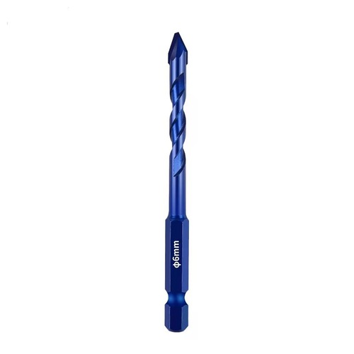 Tilted head eccentric super-hard drill bit for drilling ceramic glass multifunctional special tile concrete dry drilling triangular drill bit