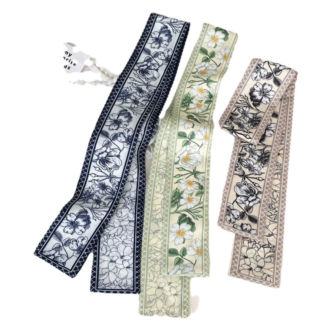 Ретро трехцветный цветок галстук волосы Подарочная коробка с ручной подарок лук головной убор лента шарф оптовая продажа с фабрики