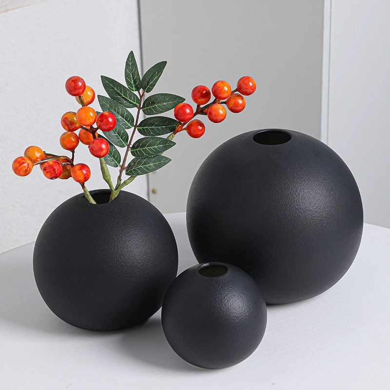 Керамическая ваза декоративная ins, Nordic Ball Ball Vase креативная керамическая ваза Cross-Border продажа белая керамическая ваза
